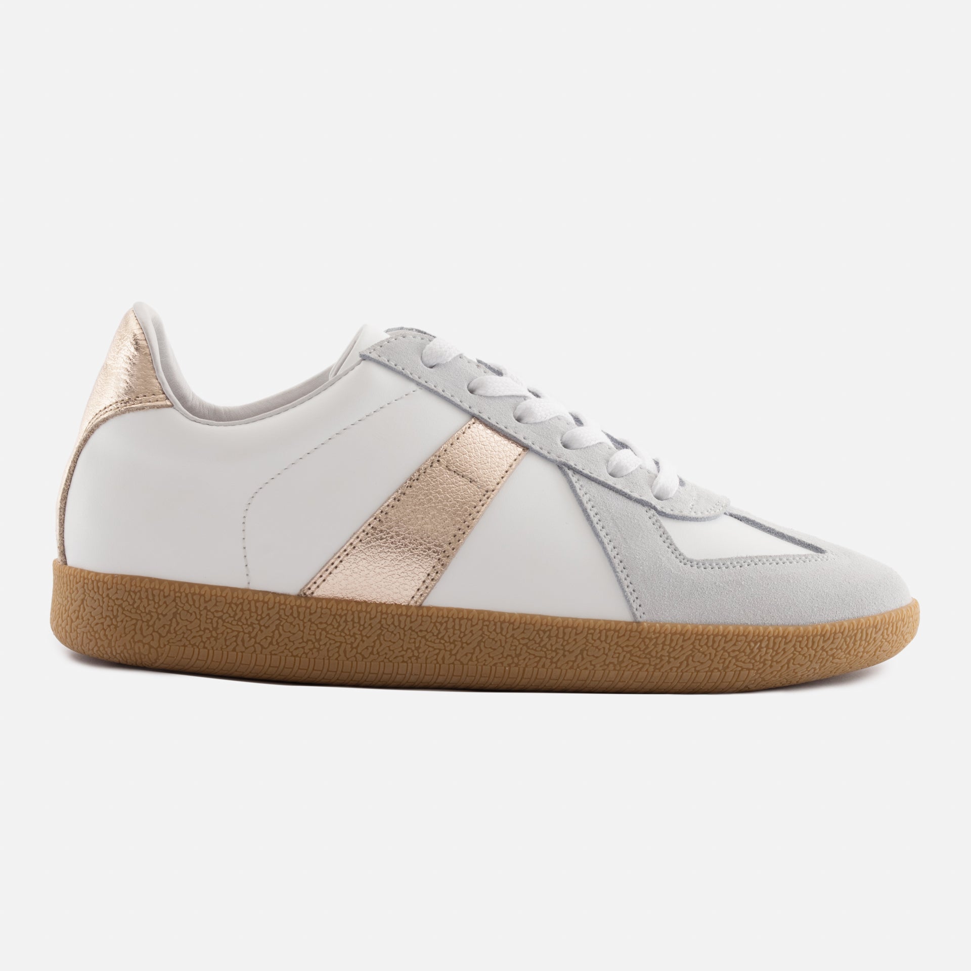 Morgen Trainers - Women's Metallic Leather & Suede