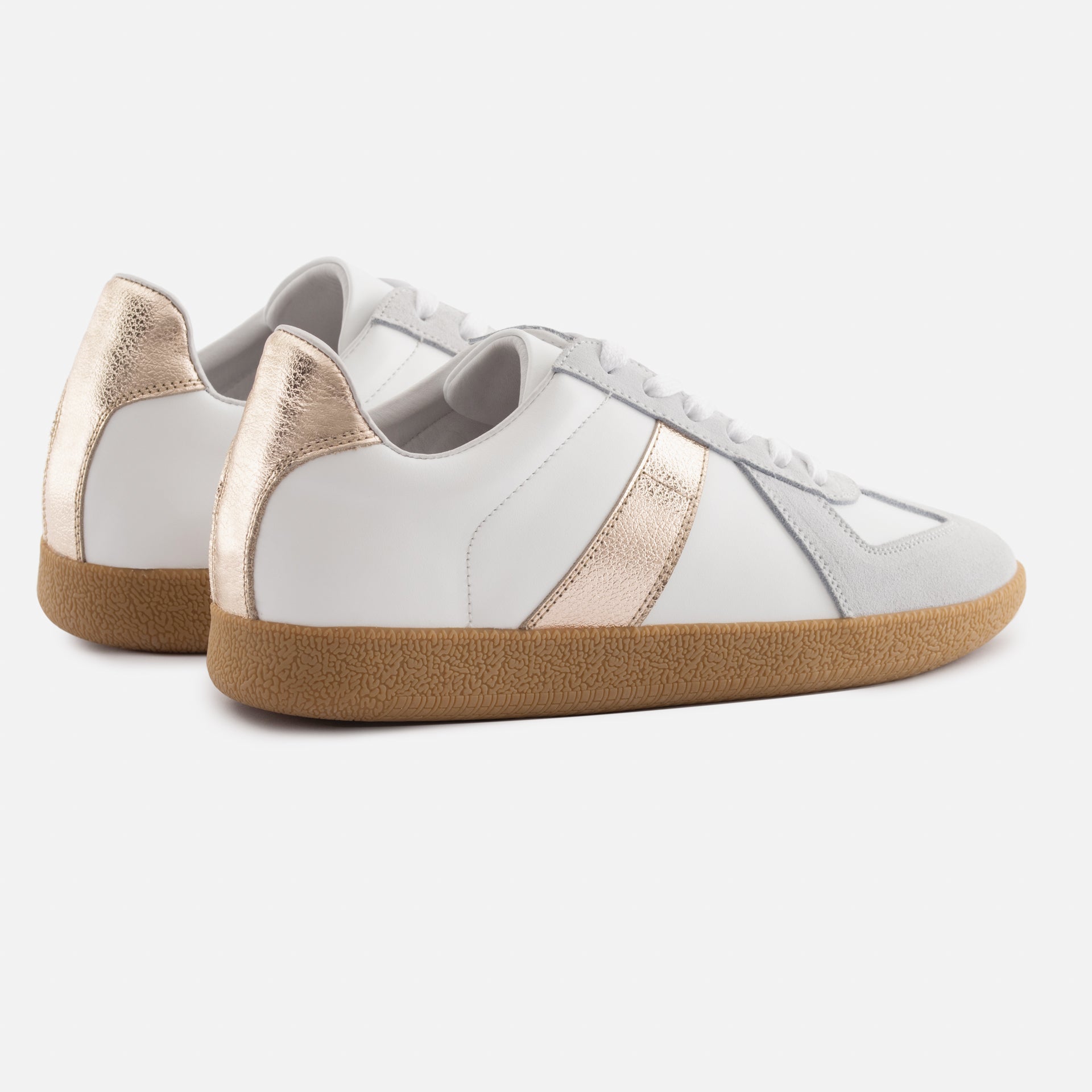 Morgen Trainers - Women's Metallic Leather & Suede