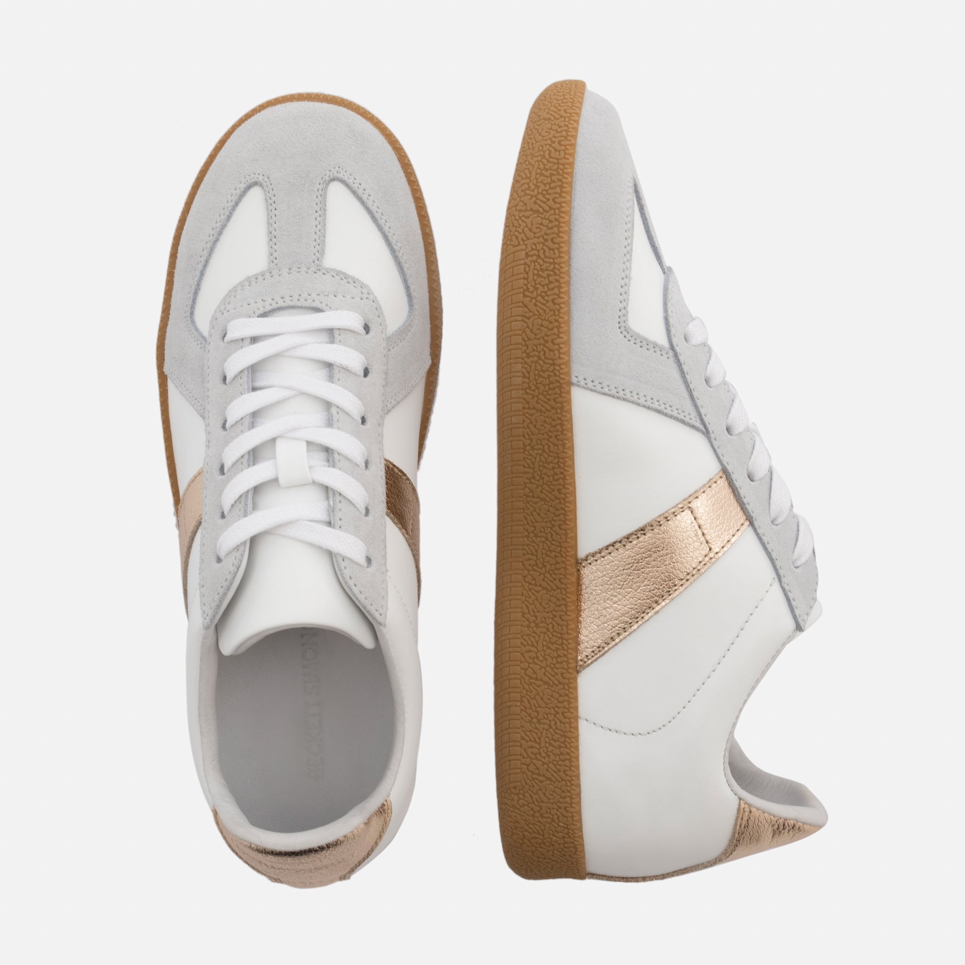 Morgen Trainers - Women's Metallic Leather & Suede