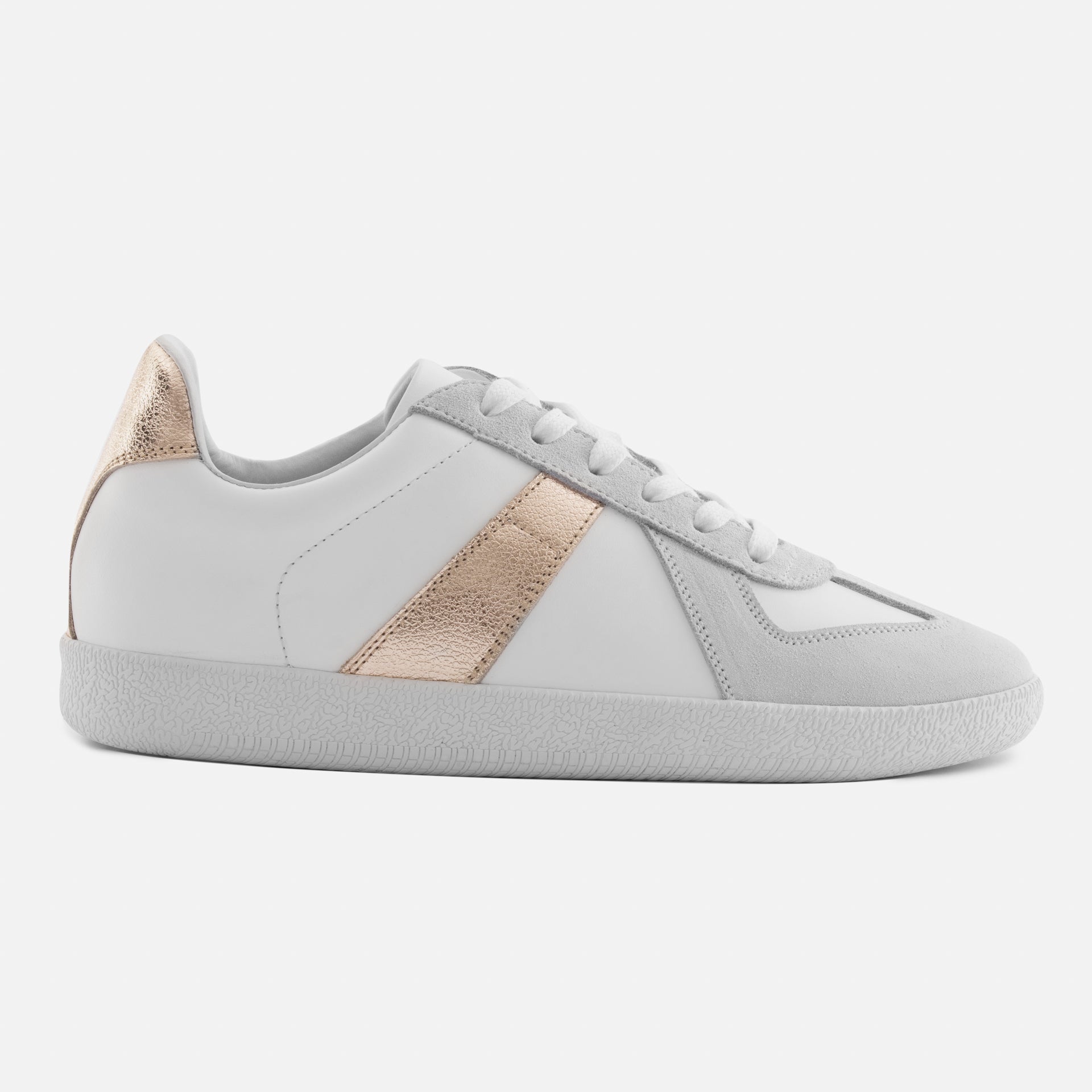 Morgen Trainers - Women's Metallic Leather & Suede