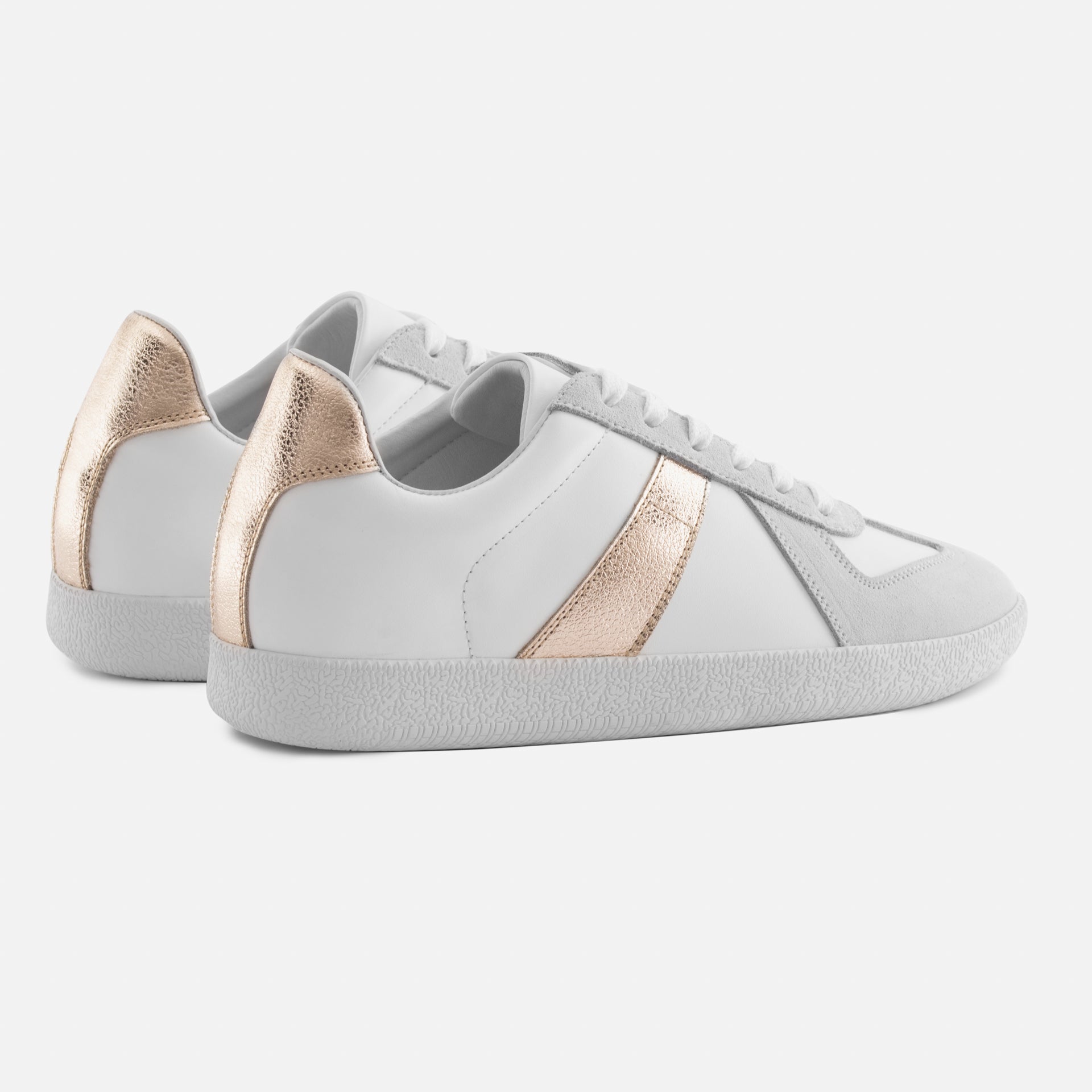 Morgen Trainers - Women's Metallic Leather & Suede