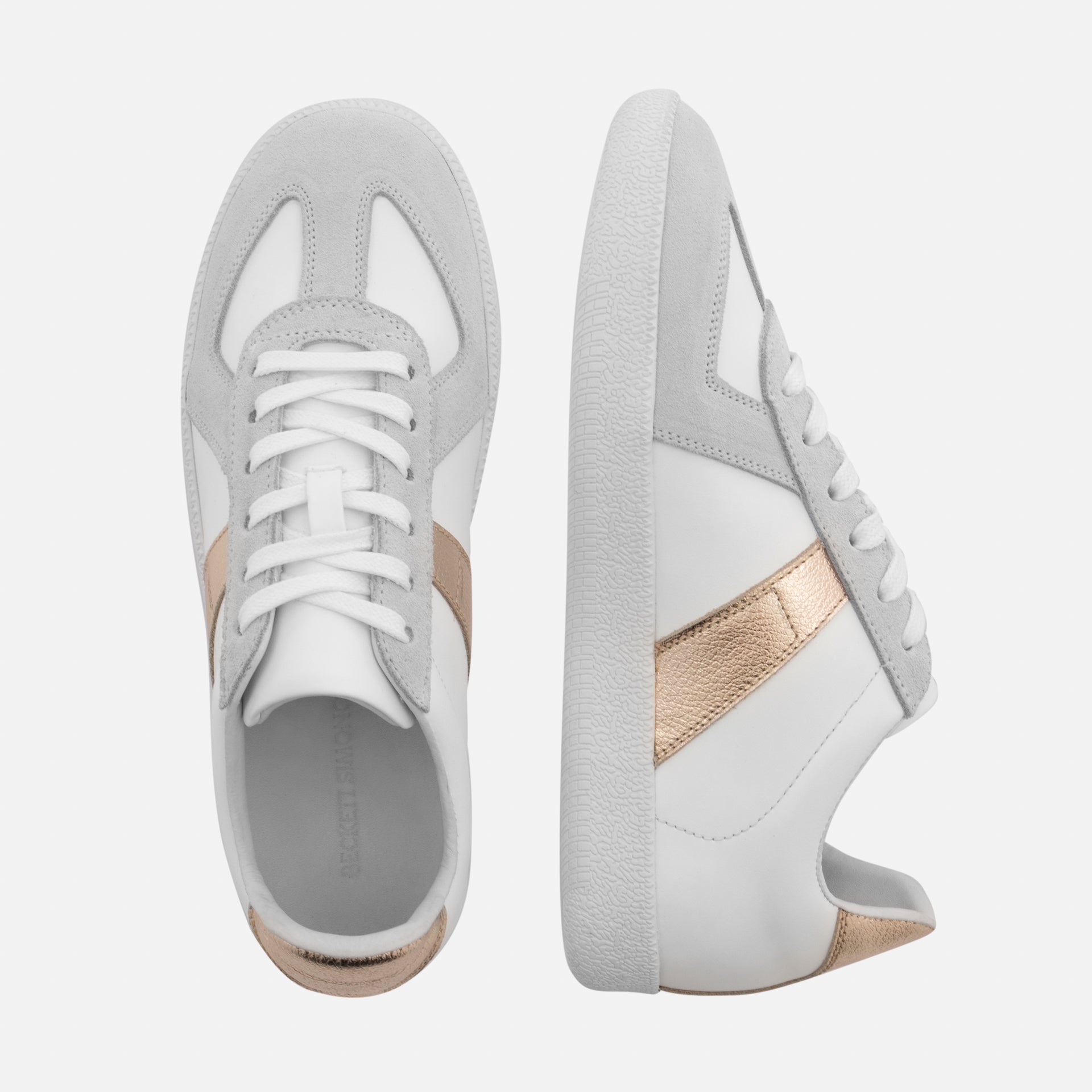 Morgen Trainers - Women's Metallic Leather & Suede