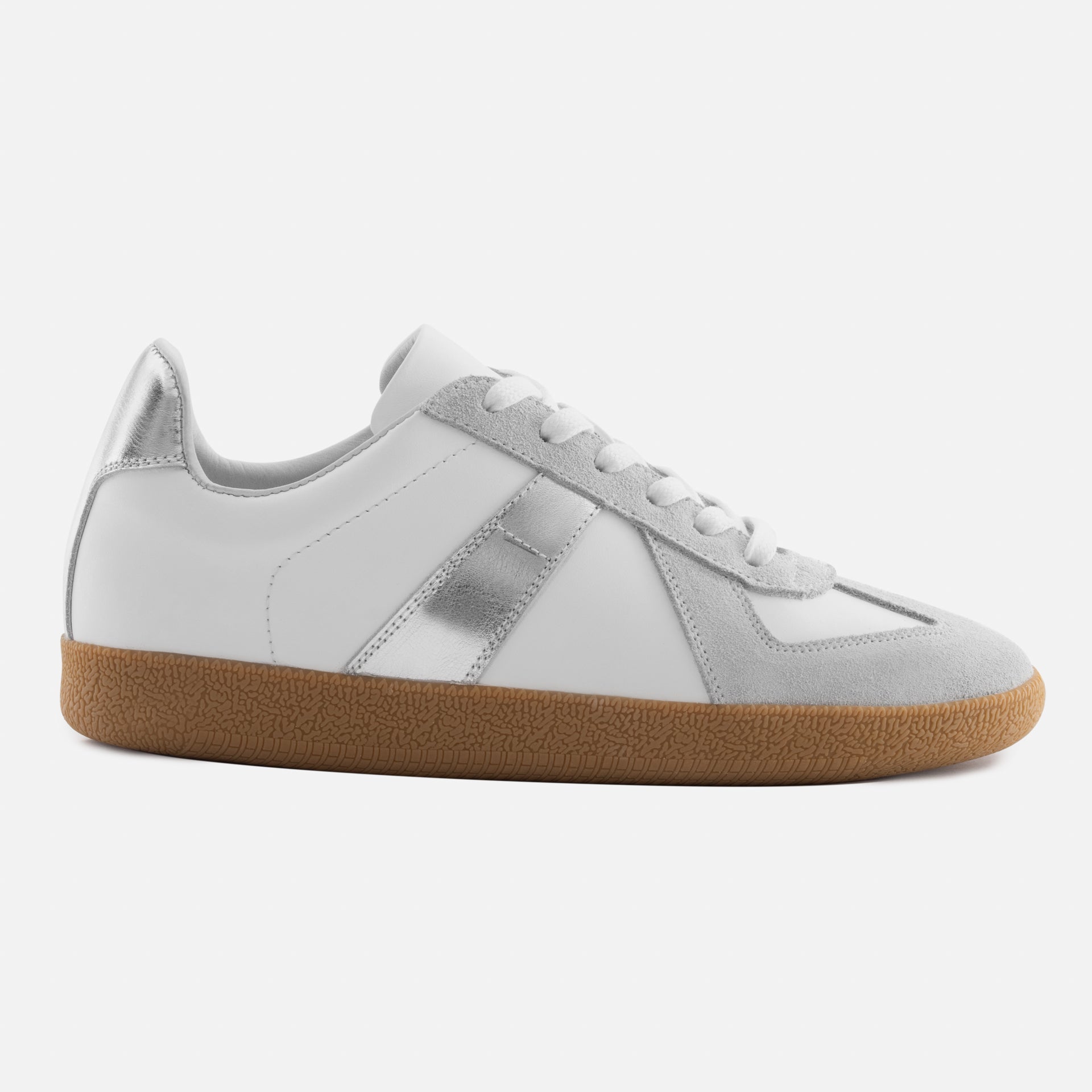 Morgen Trainers - Women's Metallic Leather & Suede