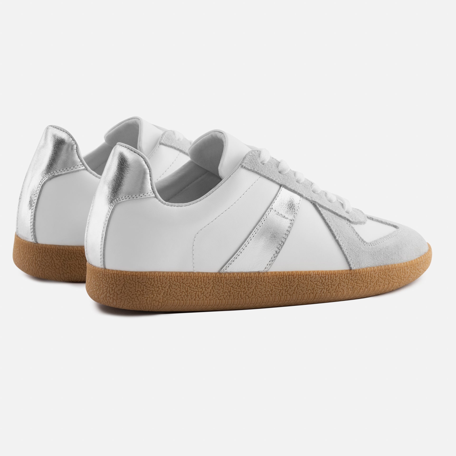 Morgen Trainers - Women's Metallic Leather & Suede