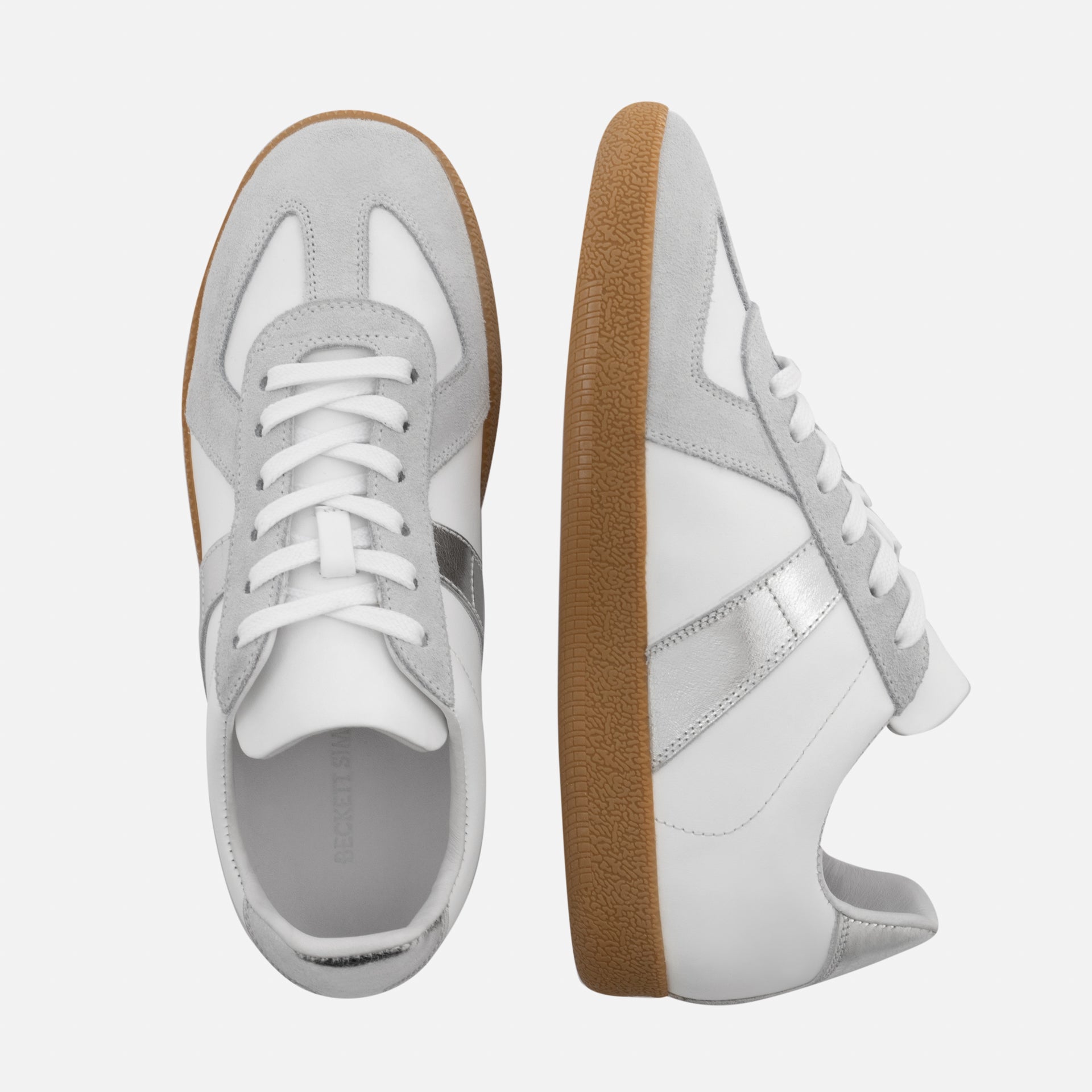 Morgen Trainers - Women's Metallic Leather & Suede