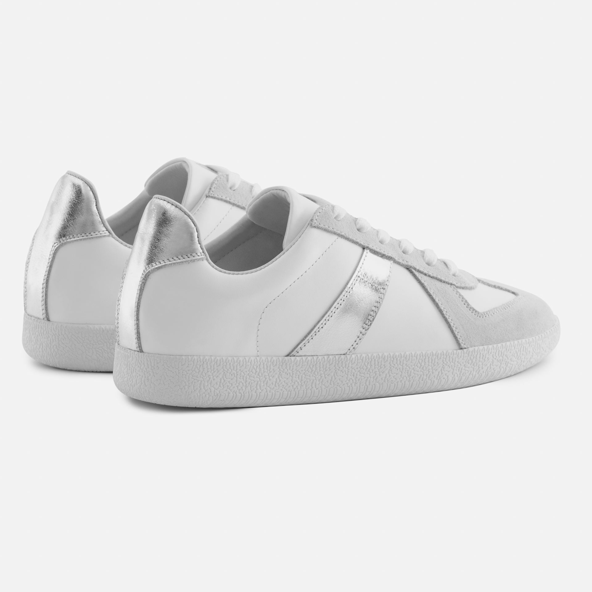 Morgen Trainers - Women's Metallic Leather & Suede
